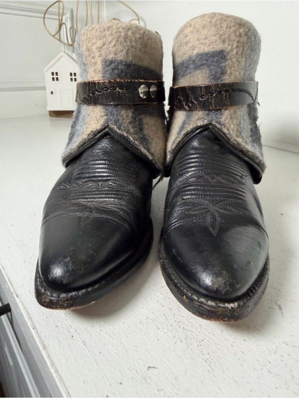 Canty Boots Women 8 Handmade Montana Custom Leather Western Ankle One of a Kind - Picture 4 of 10